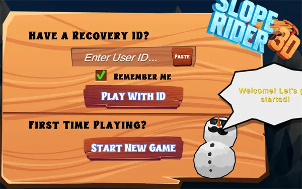 Steering the sled on the slope in Slope Rider 3D