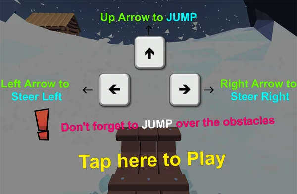 Steering the sled in Snow Rider