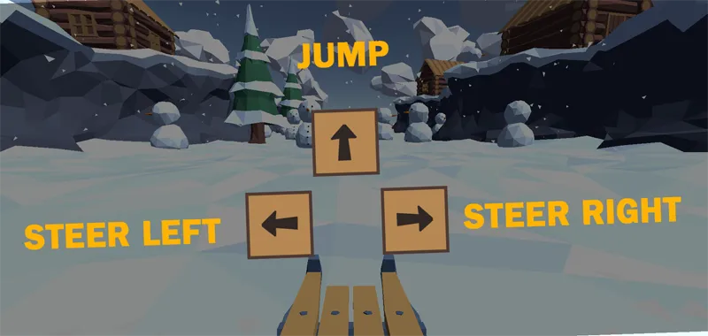 Game controls in Snow Road 3D